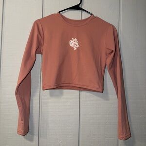 Darc Sport Rust Long Sleeve Crop Top